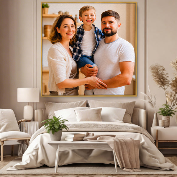Personalisierte Leinwand Leinwand Wandkunst mit Ihrem Foto Quadrat
