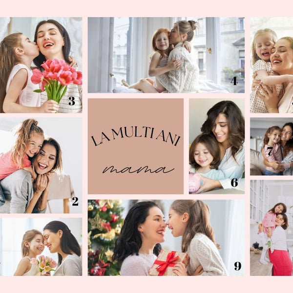 Tablou Canvas Personalizat cu 9 Poze Pentru Ziua Mamei