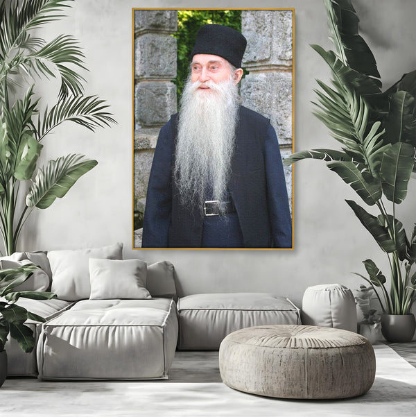 Tablou Canvas Premium LuxCanva® PI1370, Arhimandritul Arsenie Papacioc, Sfant, Ortodox, Religie, Spiritualitate, Credinta, Culori Vibrante, Living, Dormitor