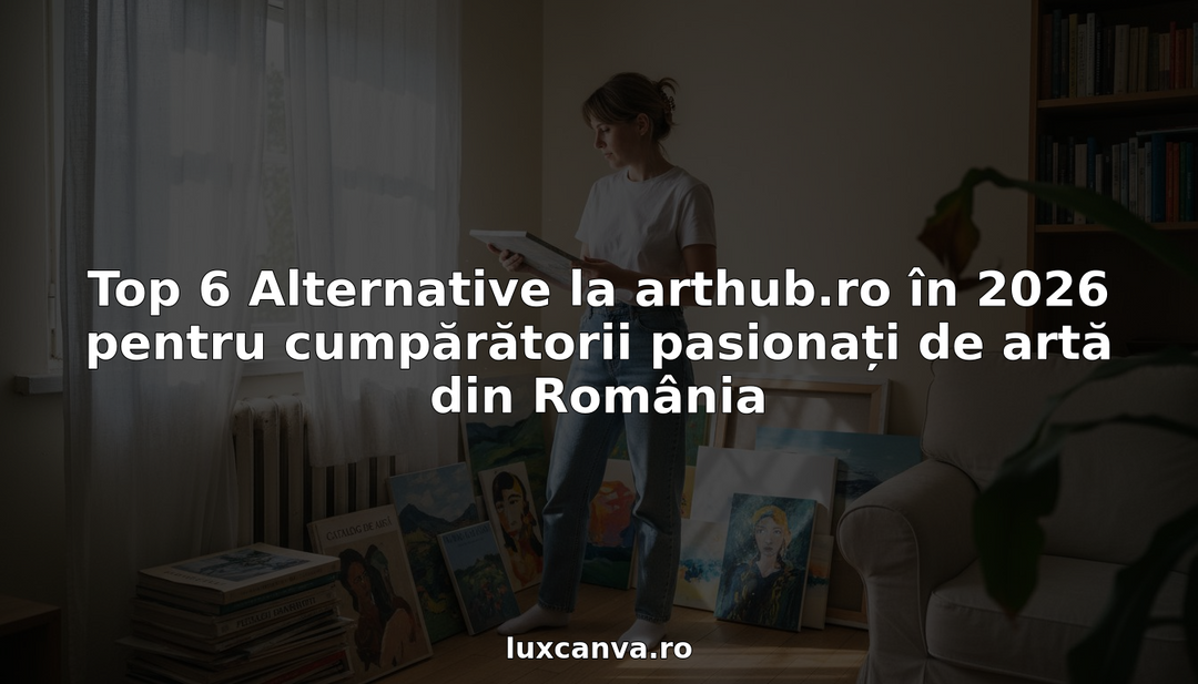 Un colecționar de artă analizează mai multe tablouri pe pânză, încercând să aleagă ce se potrivește cel mai bine în sufrageria sa.