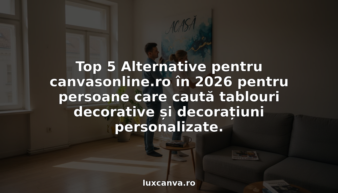 Un cuplu agață un tablou pe peretele din sufragerie, dând încăperii un aer personal și primitor.