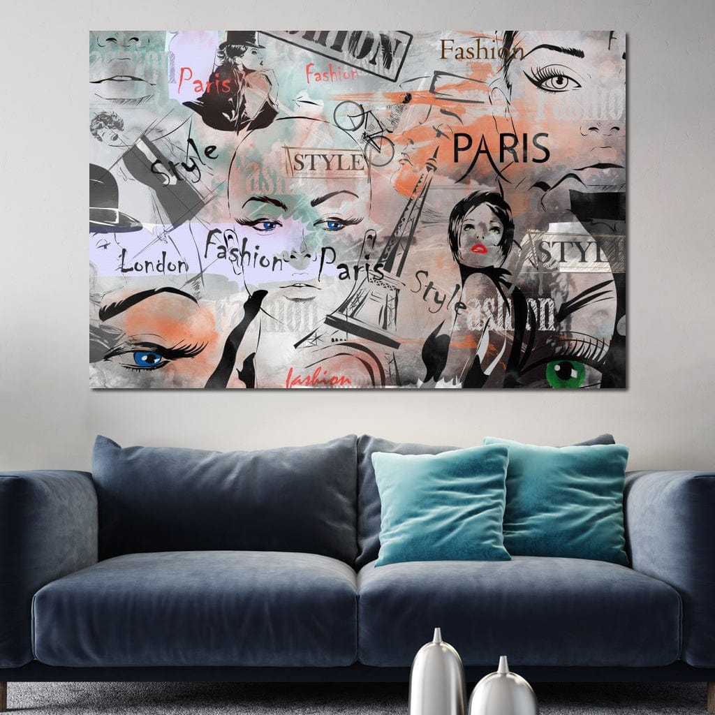 Tablou Canvas Premium, LuxCanva® G1093, Metropola Modei, Cosmopolit, Paris, Londra, Fashion, Stil, Urban, Arta, Capitale, Vise, Living, Dormitor