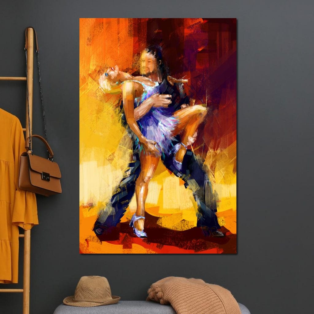 Tablou Canvas Premium LuxCanva® E1031, Focul Tangoului, Ritm, Dans, Pasional, Scena, Emotional, Living Room, Culori vibrante