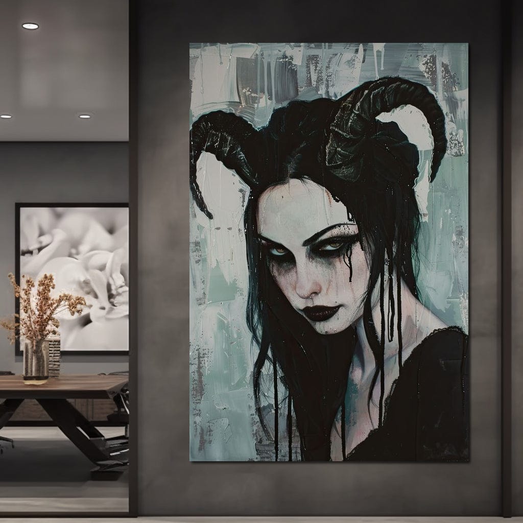 Tablou Canvas Premium, LuxCanva® G1109, Inger Cazut, Umbre, Intunecat, Obscur, Vraja, Maleficient, Gotic, Rebela, Mister, Regina, Living, Dormitor