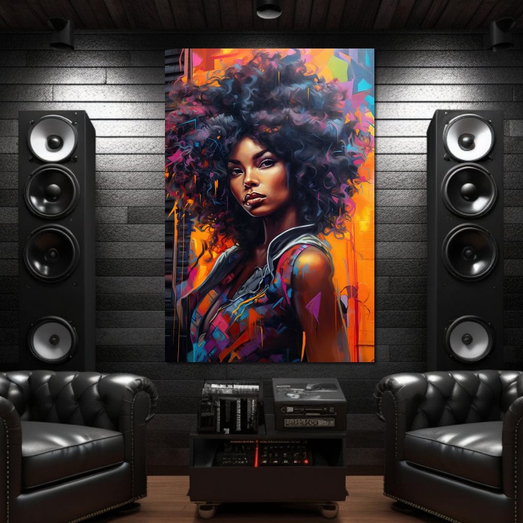 Tablou Canvas Premium LuxCanva® G1035, Spirit Rebel ,  Urban, Afro, Electric, Independenta, Contrast, Frumusete, Living, Dormitor, Culori vibrante