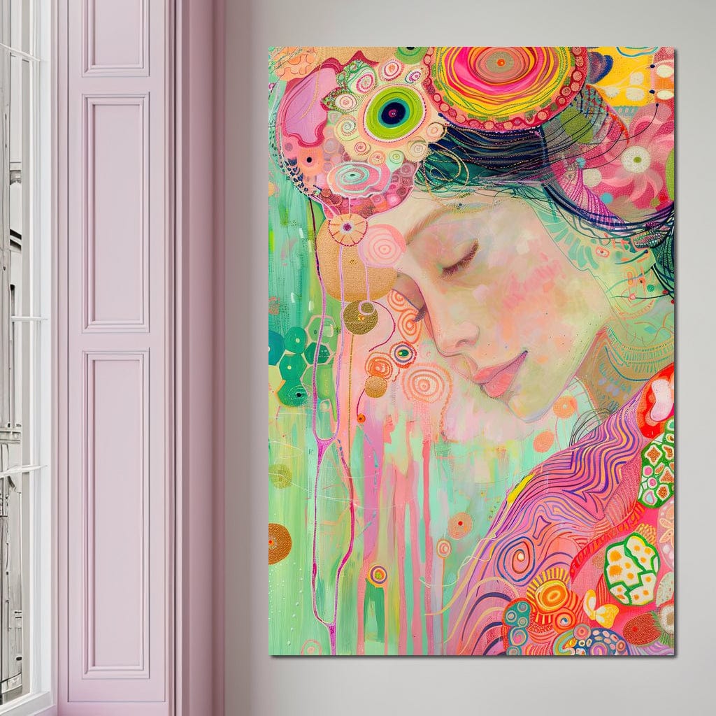 Tablou Canvas Premium, LuxCanva® G1114, Vis Pastel,  Curcubeu, Pastelat, Magie, Cromatica, Zana, Padure, Simbolism, Arta, Living, Dormitor