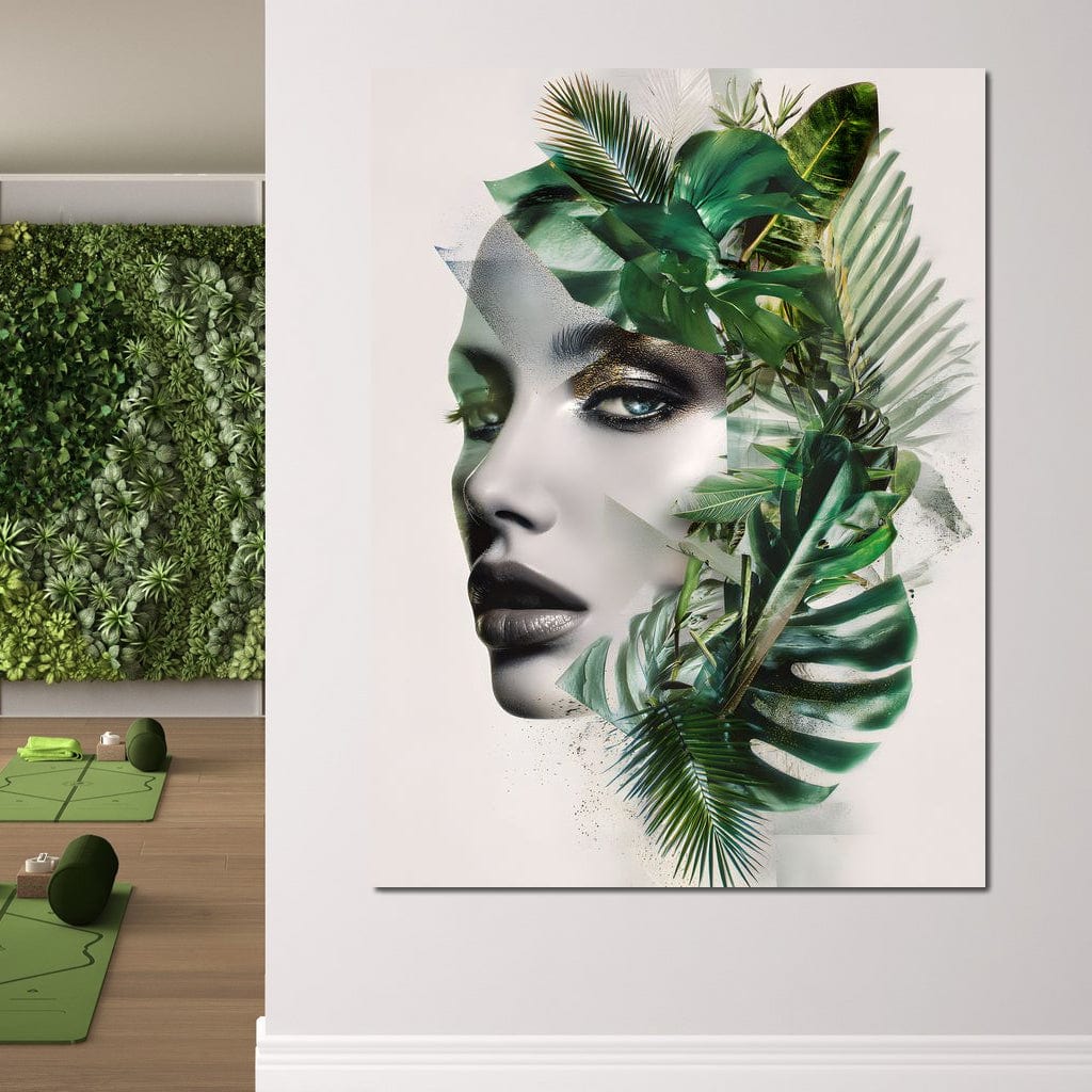 Tablou Canvas Premium, LuxCanva® G1237, Respiratia Padurii, Verde, Interior, Natura, Privire, Tacere, Botanic, Frunze, Muza, Tropice, Eteric, Organic, Luxuriant, Vegetal, Ecologic, Salon, Living, Dormitor