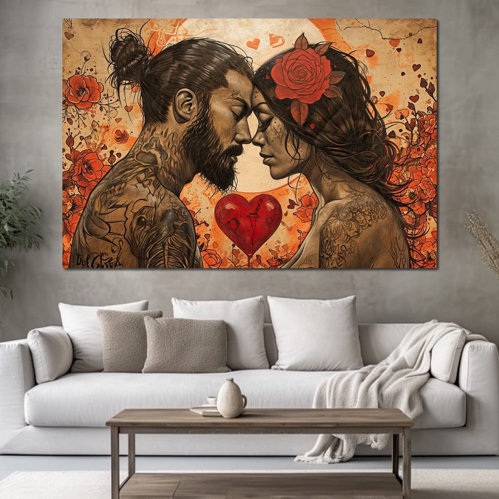 Tablou Canvas Premium LuxCanva® E1011, Alchimie Sufleteasca, El, Ea, Pasiune, Devotament, Alchimie, Legamant, Living Room, Culori vibrante