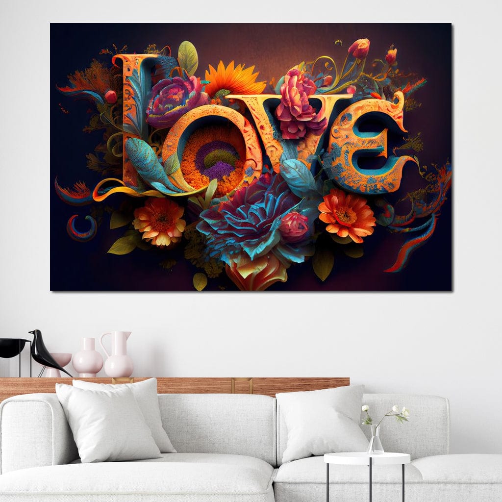 Tablou Canvas Premium LuxCanva® E1001, Flori ale Iubirii si Armoniei, Iubire, Flori, Natura, Eleganta, Living, Culori Vibrante