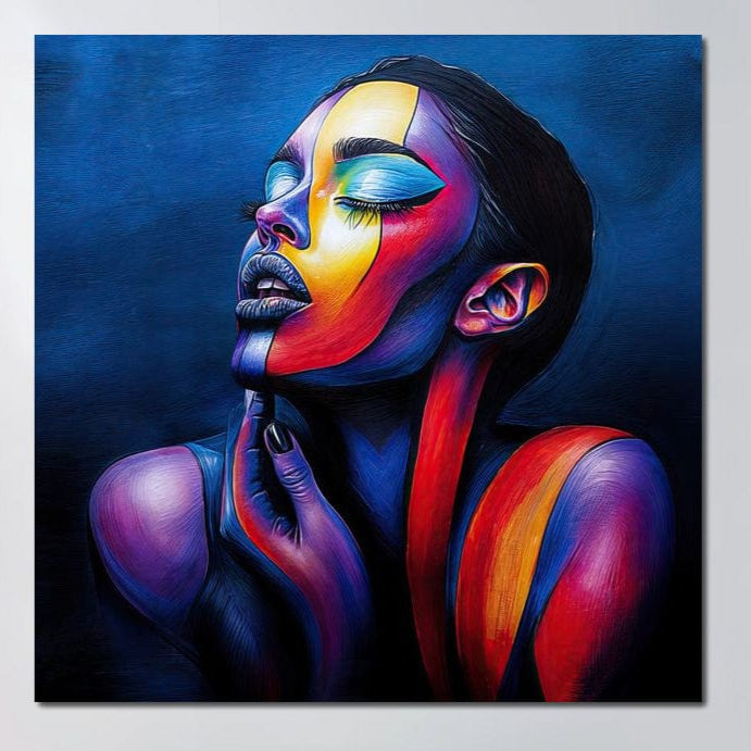 Tablou Canvas Premium, LuxCanva® G1165, O Clipa de Liniste, Tacere, Foc, Umbra, Stralucire, Interioara, Ea, Coloristica, Ganduri, Piele, Dor, Meditatie, Fotomodel, Birou, Living, Dormitor