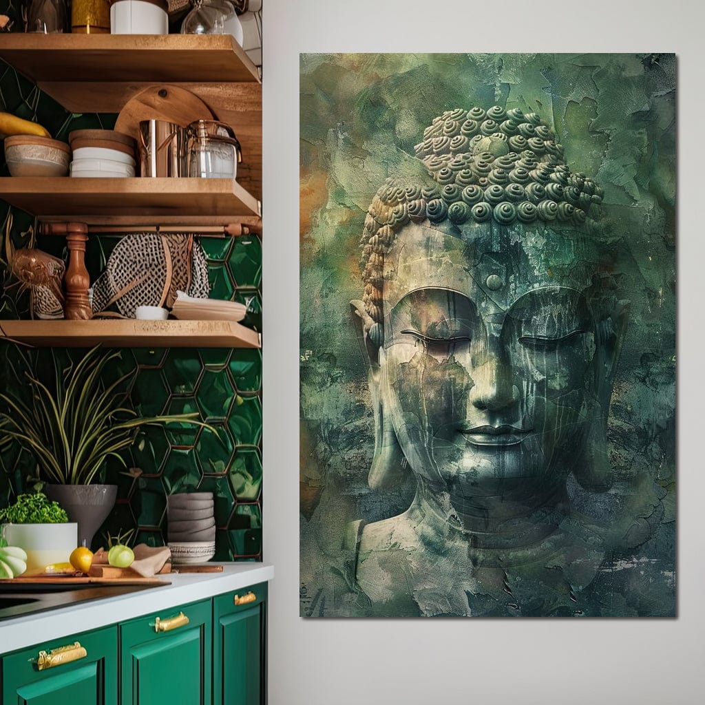 Tablou Canvas Premium LuxCanva® I136, Esenta Meditativa, Buddha, Zen, Meditatie, Liniste, Spiritualitate, Emotie, Natura, Armonie, Urna, Arta, Umbre, Living, Dormitor