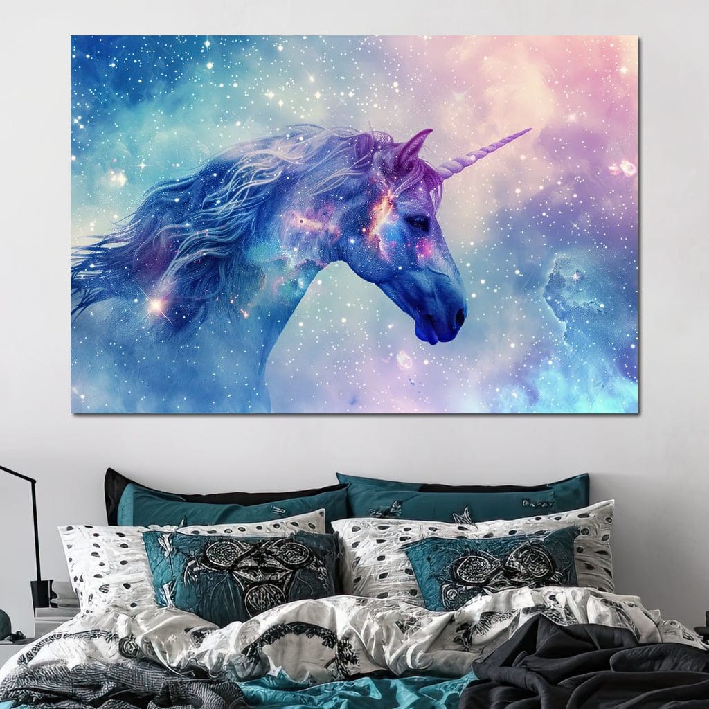 Tablou Canvas Premium, LuxCanva® K1003, Unicornul din Galaxie, Cer, Stele, Cosmic, Vise, Univers, Constelatii, Fantezie, Feeric, Creatura, Fantastica, Mitic, Camera Copii