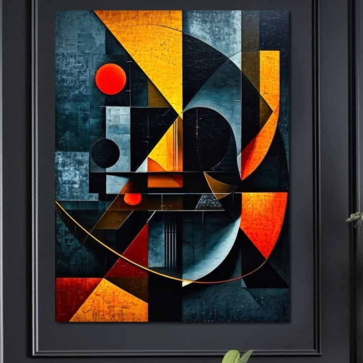 Tablou Canvas Premium, LuxCanva® J1021, Coliziunea Culorilor, Arhitectura, Vise, Culori, Urban, Orbita, Fragmente, Lumina, Haos, Reverie, Living, Dormitor