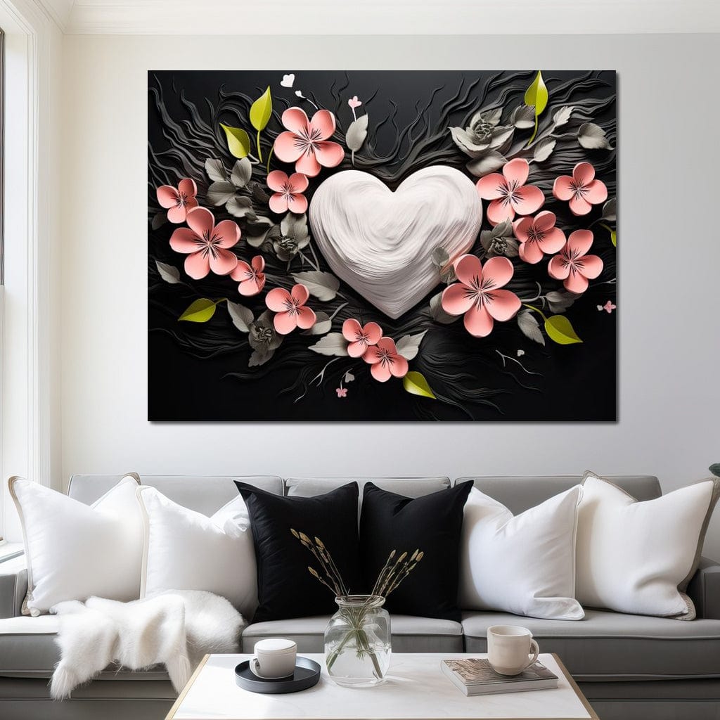 Tablou Canvas Premium LuxCanva® E1010, Ecouri Florale, Simbolism, Emotie, Frumusete, Petale, Flori, Living Room, Culori vibrante