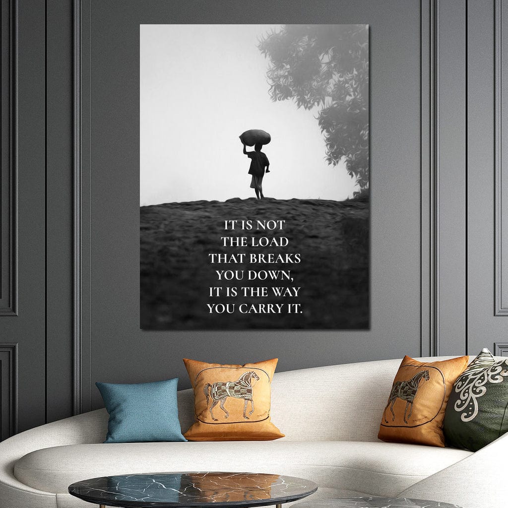 Tablou Canvas Premium LuxCanva® F1007, Puterea de a Merge Inainte , Povara, Demnitate, Echilibru, Forta, Intelepciune, Living, Birou, Culori vibrante