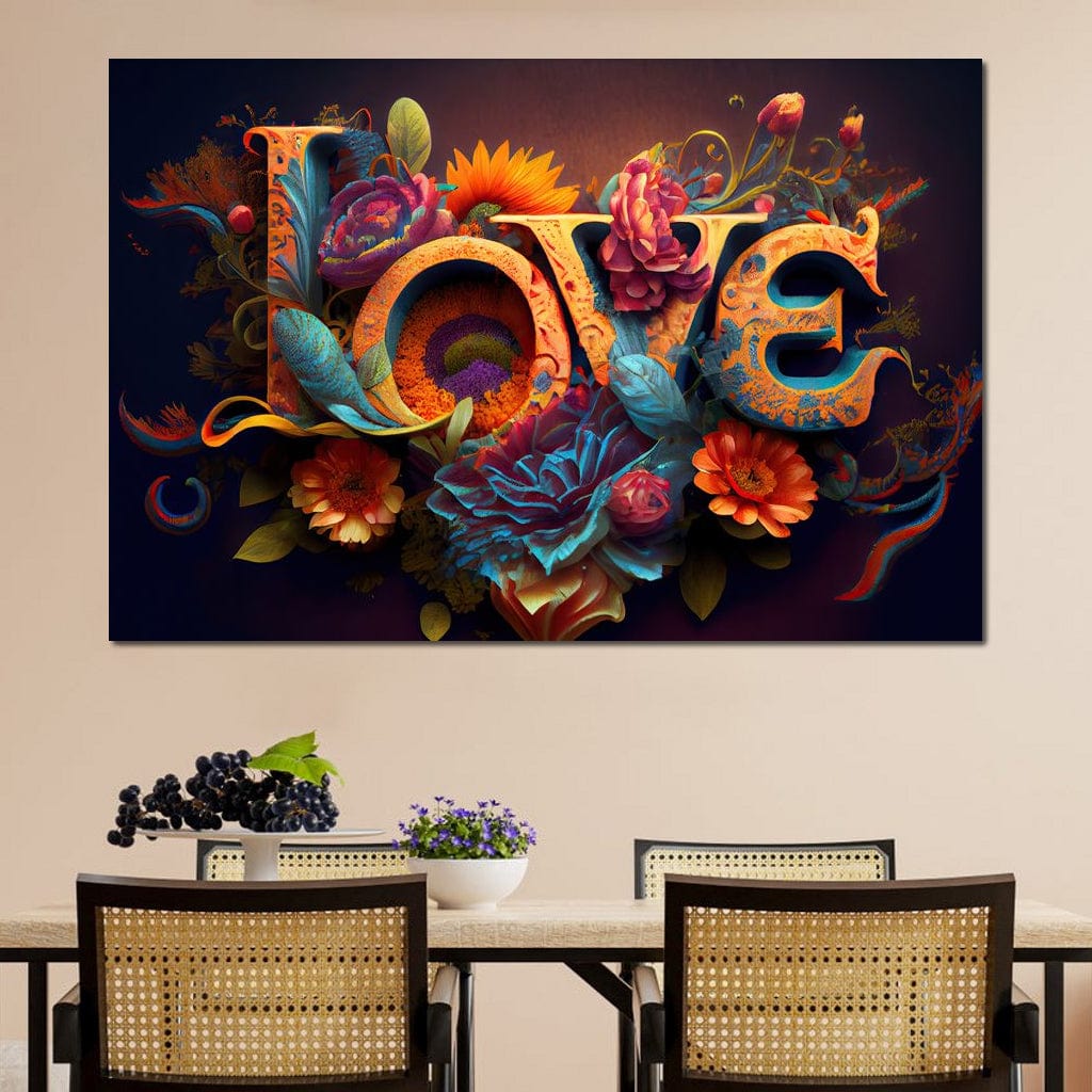 Tablou Canvas Premium LuxCanva® E1001, Flori ale Iubirii si Armoniei, Iubire, Flori, Natura, Eleganta, Living, Culori Vibrante