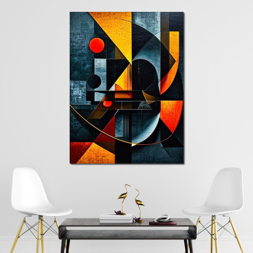 Tablou Canvas Premium, LuxCanva® J1021, Coliziunea Culorilor, Arhitectura, Vise, Culori, Urban, Orbita, Fragmente, Lumina, Haos, Reverie, Living, Dormitor