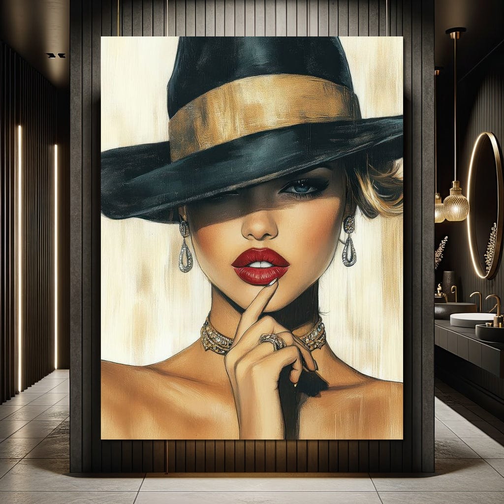 Tablou Canvas Premium, LuxCanva® G1051, Frumusete Rupta, Contrast, Aur, Textura, Abstract, Privire, Stralucire, Chip, Emotie, Living, Dormitor