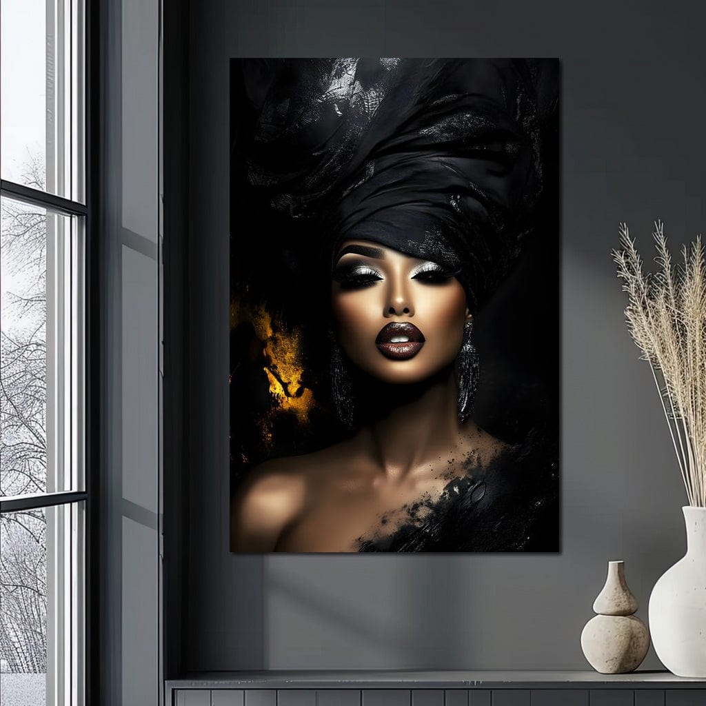 Tablou Canvas Premium, LuxCanva® G1102, Magia Intunericului, Zeita, Black, Noapte, Imperial, Eleganta, Luxury, Diva, Intuneric, Living, Dormitor