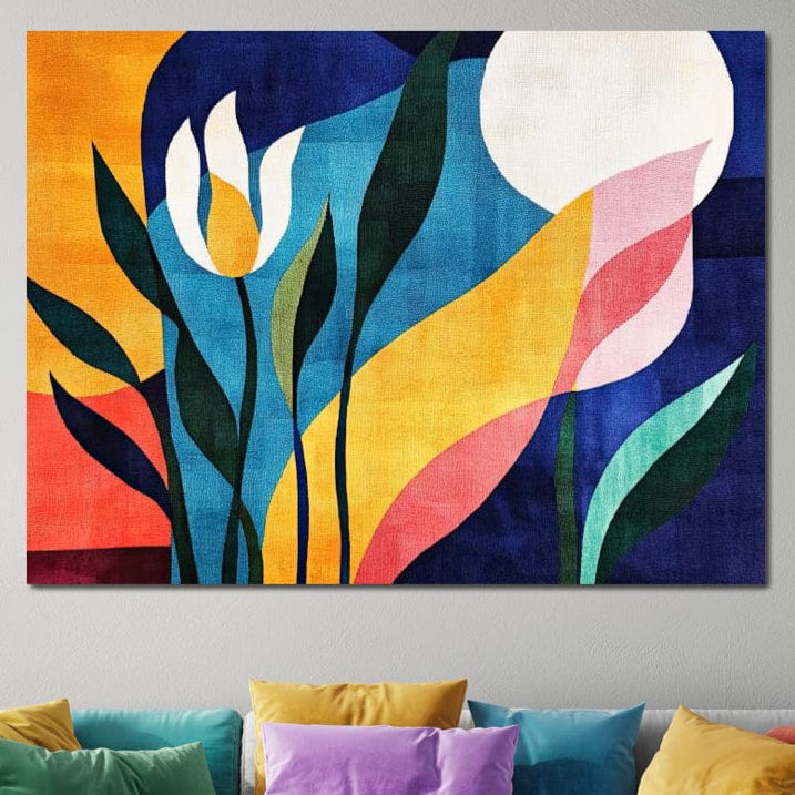 Tablou Canvas Premium, LuxCanva® J1010, Taine Florale, Peisaj, Vegetatie, Abstract, Flori, Modernism, Expozitie, Taine, Cer, Dans, Zbor, Gradina, Living, Dormitor