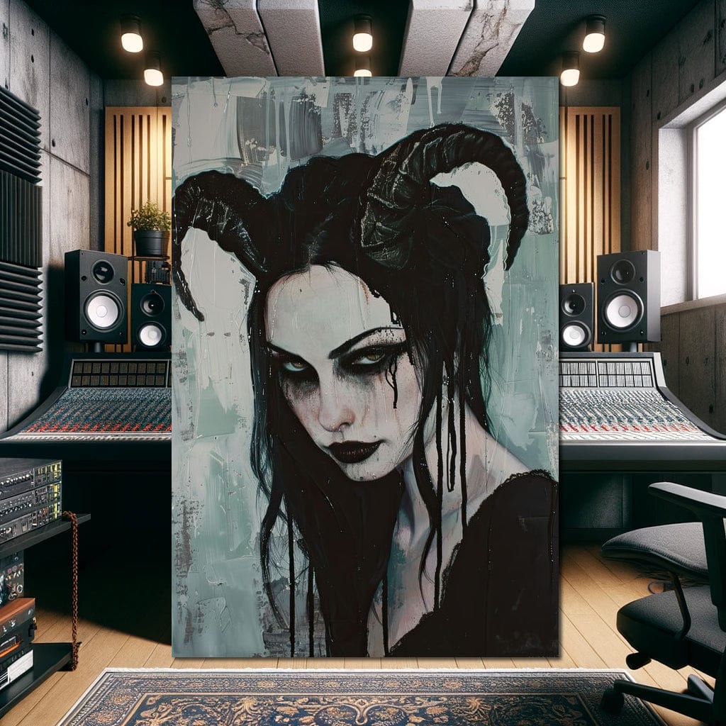 Tablou Canvas Premium, LuxCanva® G1109, Inger Cazut, Umbre, Intunecat, Obscur, Vraja, Maleficient, Gotic, Rebela, Mister, Regina, Living, Dormitor