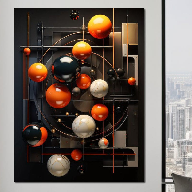 Tablou Canvas Premium, LuxCanva® J1012, Univers In Expansiune, Orbite, Echilibru, Codificat, Gravitatie, Abstract, Planete, Univers, Cosmos, Solar, Futurism, Living, Dormitor