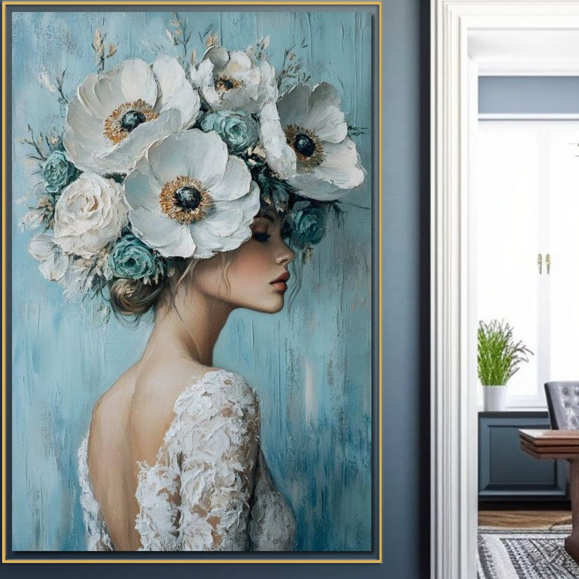 Tablou Canvas Premium, LuxCanva® G1211, Oda Feminitatii, Flori, Gradina, Spirit, Inflorit, Petale, Natura, Armonios, Azurie, Nimfa, Aurora, Floralia, Queen, Iasomie, Miraj, Salon, Birou, Living, Dormitor