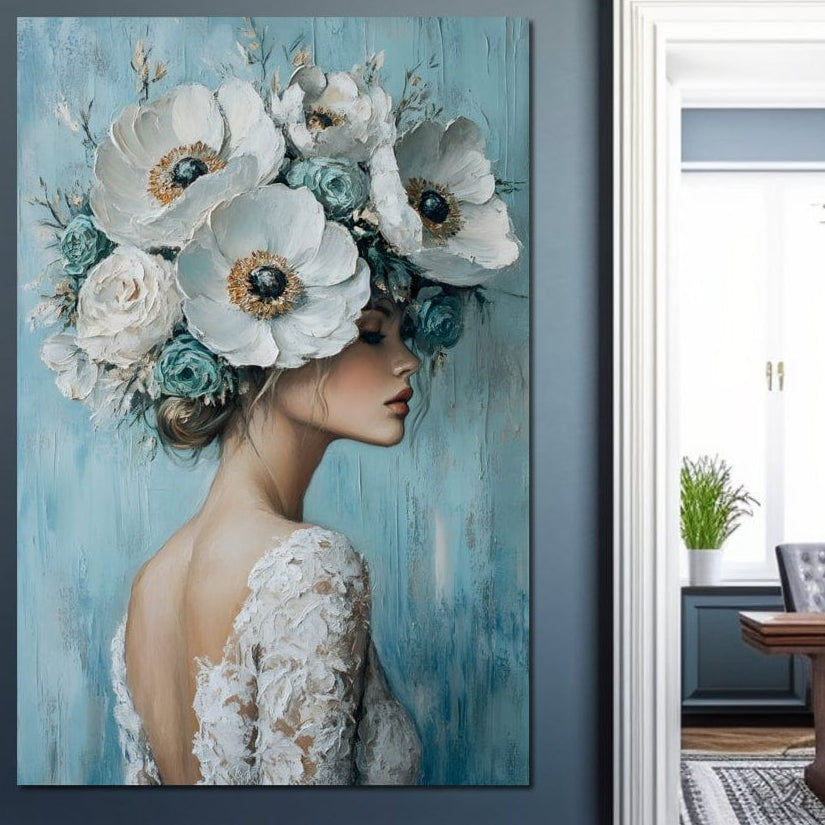 Tablou Canvas Premium, LuxCanva® G1211, Oda Feminitatii, Flori, Gradina, Spirit, Inflorit, Petale, Natura, Armonios, Azurie, Nimfa, Aurora, Floralia, Queen, Iasomie, Miraj, Salon, Birou, Living, Dormitor