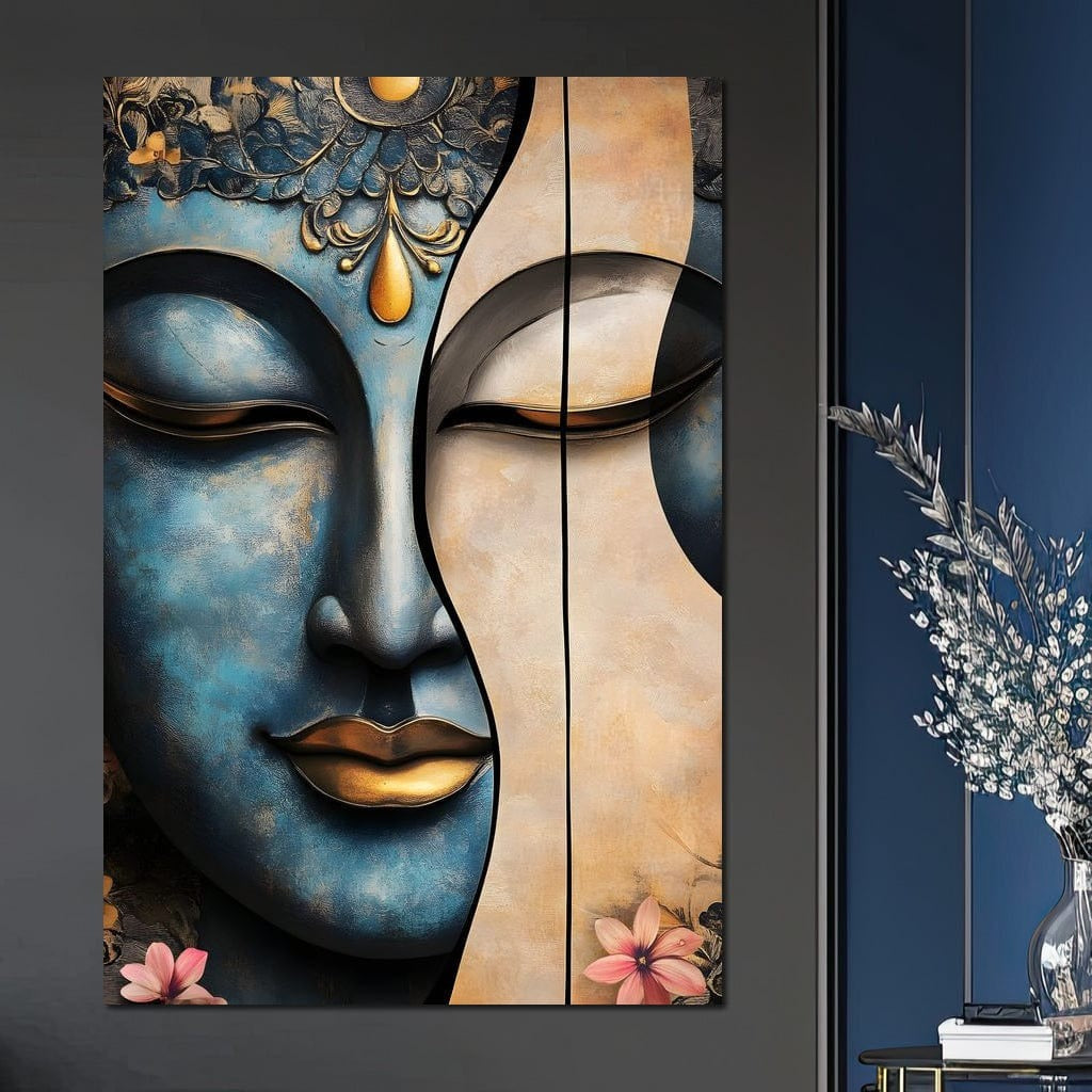 Tablou Canvas Premium LuxCanva® I150, Esenta Dubla, Zen, Armonie, Eleganta, Meditatie, Echilibru, Spiritualitate, Profunzime, Putere Feminina, Living, Dormitor