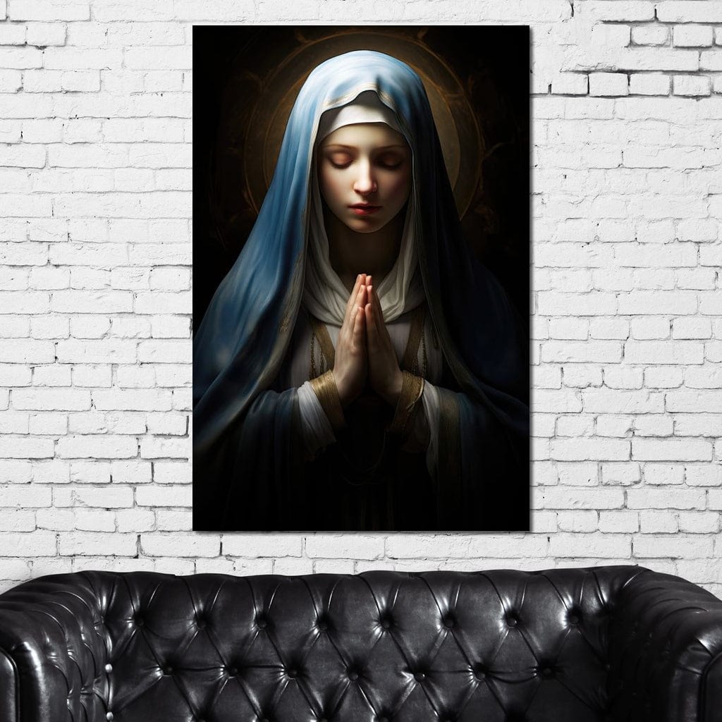 Tablou Canvas Premium LuxCanva® H1036, Pacea Rugaciunii, Fecioara Maria, Rugaciune, Pace, Credinta, Har, Binecuvantare, Blandete, Arta Religioasa, Living, Dormitor