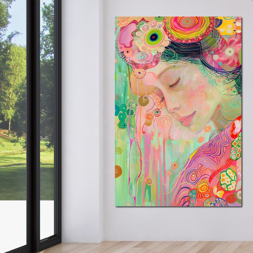 Tablou Canvas Premium, LuxCanva® G1114, Vis Pastel,  Curcubeu, Pastelat, Magie, Cromatica, Zana, Padure, Simbolism, Arta, Living, Dormitor