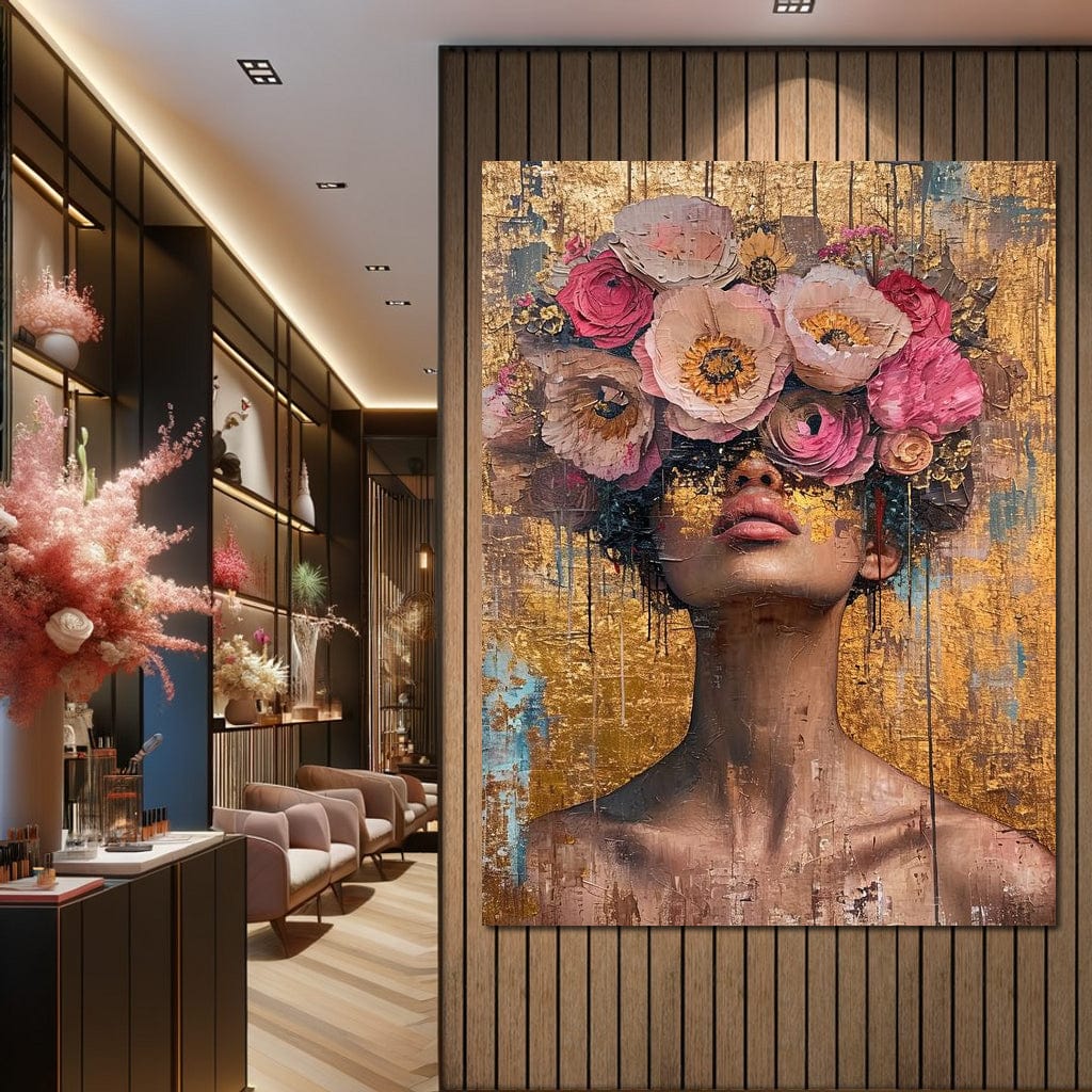 Tablou Canvas Premium LuxCanva® G1032, Poezie in Petale Pastel , Coroana, Natura, Simbioza, Romantism, Artistic, Armonie, Living, Dormitor