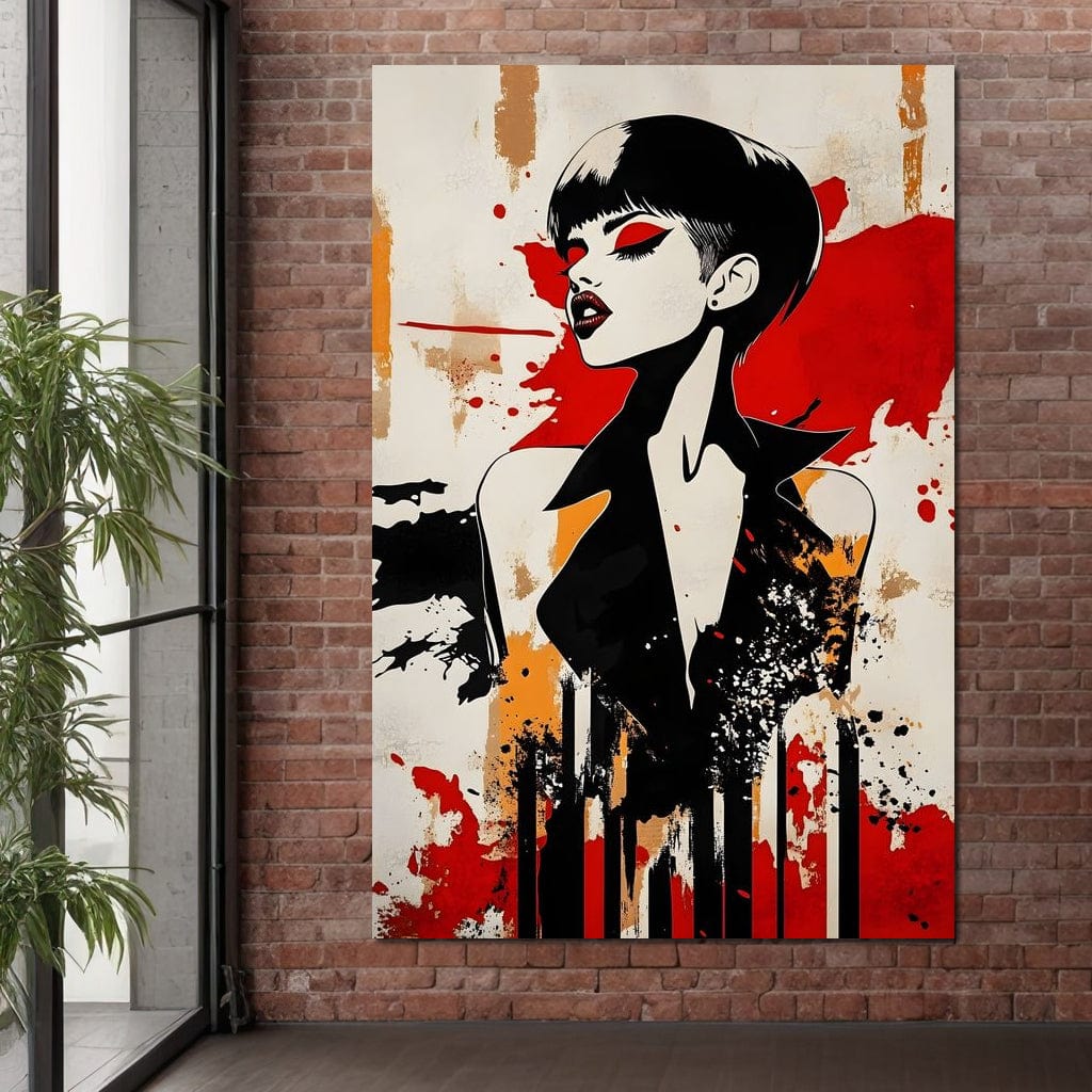 Tablou Canvas Premium, LuxCanva® G1111, Arta Rebeliunii, Rosu, Graffiti, Joc, Strada, Haos, Culoare, Seductie, Rebela, Pictura, Expozitie, Living, Dormitor