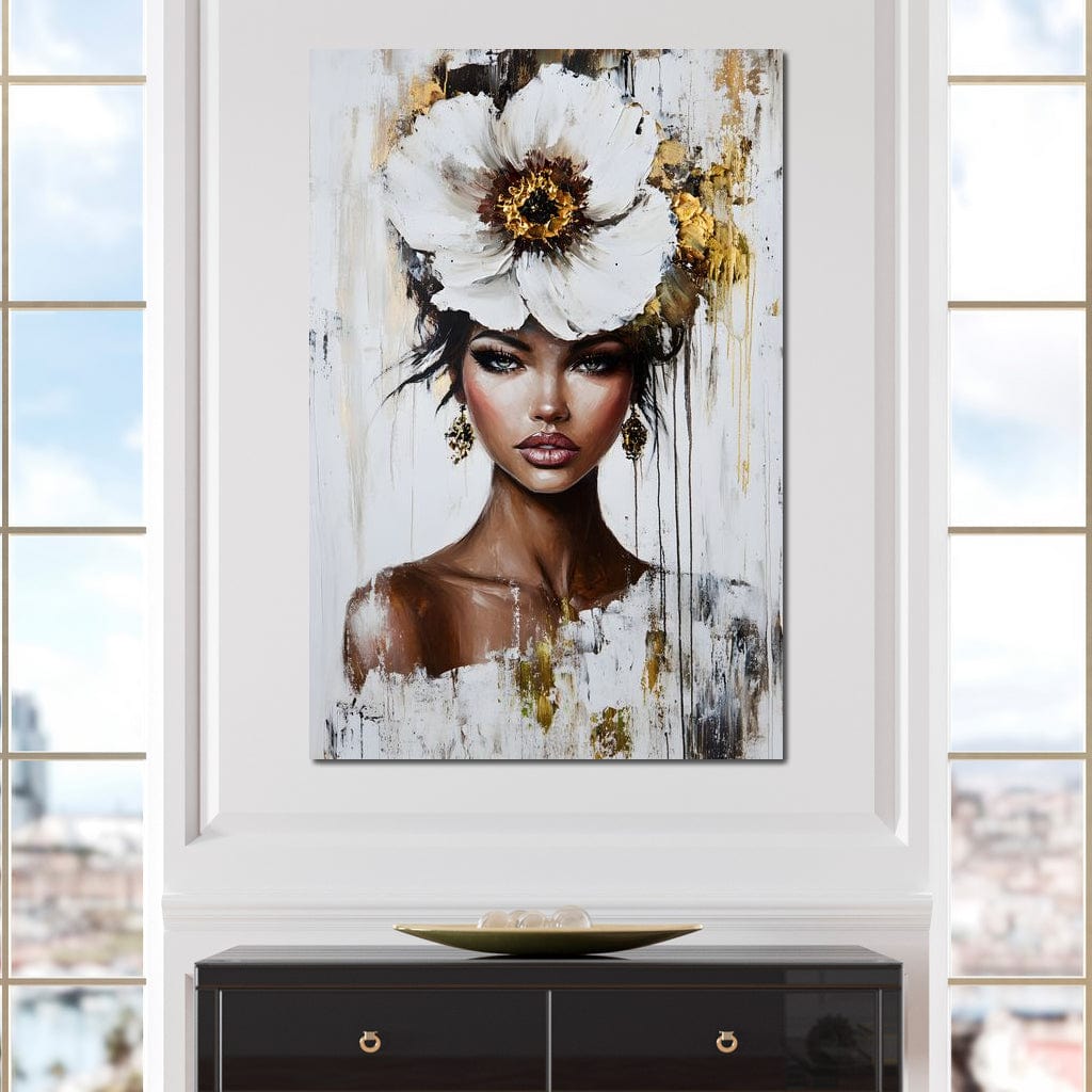 Tablou Canvas Premium, LuxCanva® G1144, Frumusetea Magnoliei, Queen, Regalitate, Puritate, Gratie, Feminitate, Arta, Portret, Lux, Fashion, Creatie, Frumusete, Birou, Living