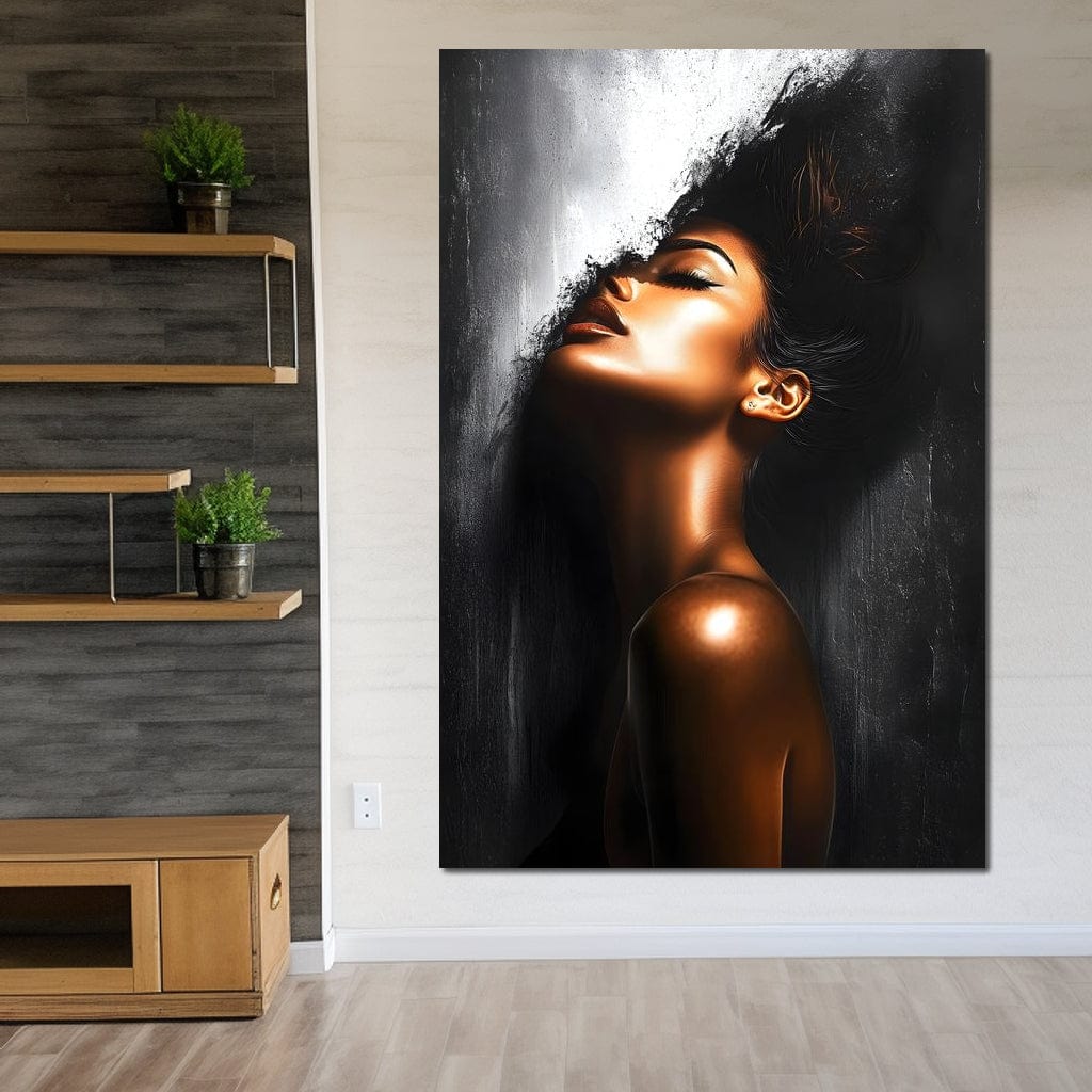 Tablou Canvas Premium LuxCanva® G1058, Ecoul Simturilor ,  Arta, Bronz, Emotie, Expresivitate, Aura, Libertate, Estetica, Living, Dormitor, Culori vibrante