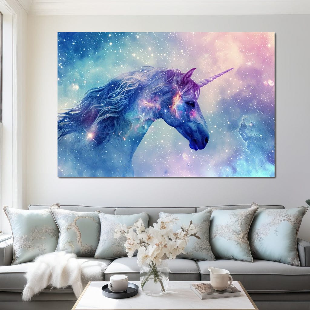 Tablou Canvas Premium, LuxCanva® K1003, Unicornul din Galaxie, Cer, Stele, Cosmic, Vise, Univers, Constelatii, Fantezie, Feeric, Creatura, Fantastica, Mitic, Camera Copii