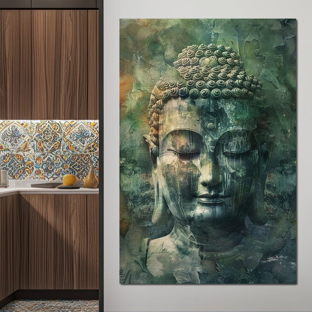 Tablou Canvas Premium LuxCanva® I136, Esenta Meditativa, Buddha, Zen, Meditatie, Liniste, Spiritualitate, Emotie, Natura, Armonie, Urna, Arta, Umbre, Living, Dormitor