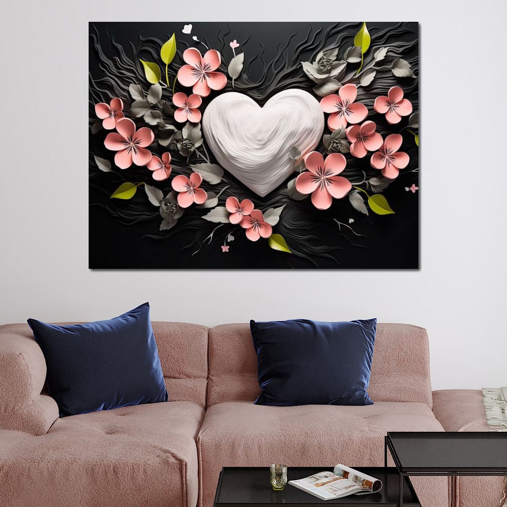 Tablou Canvas Premium LuxCanva® E1010, Ecouri Florale, Simbolism, Emotie, Frumusete, Petale, Flori, Living Room, Culori vibrante