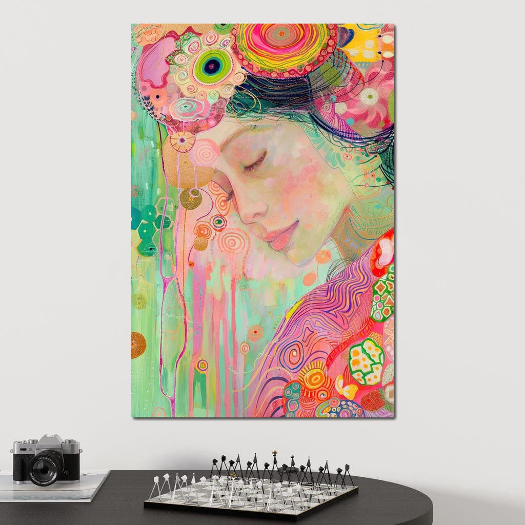 Tablou Canvas Premium, LuxCanva® G1114, Vis Pastel,  Curcubeu, Pastelat, Magie, Cromatica, Zana, Padure, Simbolism, Arta, Living, Dormitor