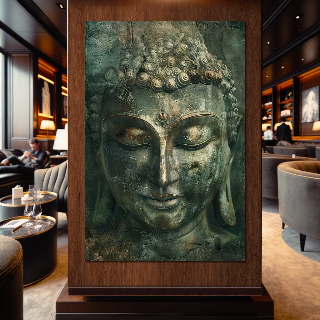 Tablou Canvas Premium LuxCanva® I138, Linistea Intunecata, Buddha, Zen, Meditatie, Liniste, Spiritualitate, Emotie, Natura, Armonie, Urna, Arta, Umbre, Living, Dormitor