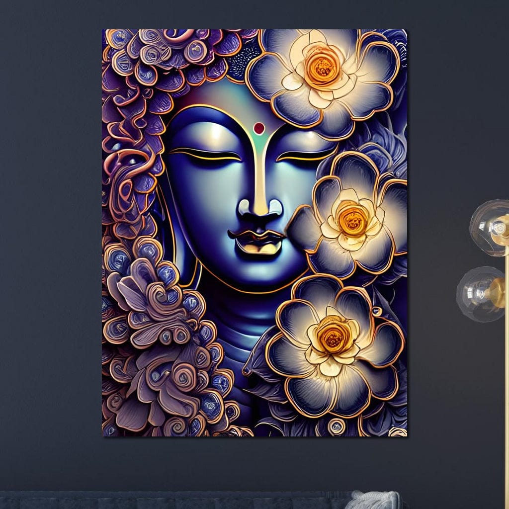 Tablou Canvas Premium LuxCanva® I121, Armonie si Culoare, Buddha, Zen, Iluminare, Pace Interioara, Spiritualitate, Armonie, Meditatie, Flori, Lotus, Urna, Living, Dormitor