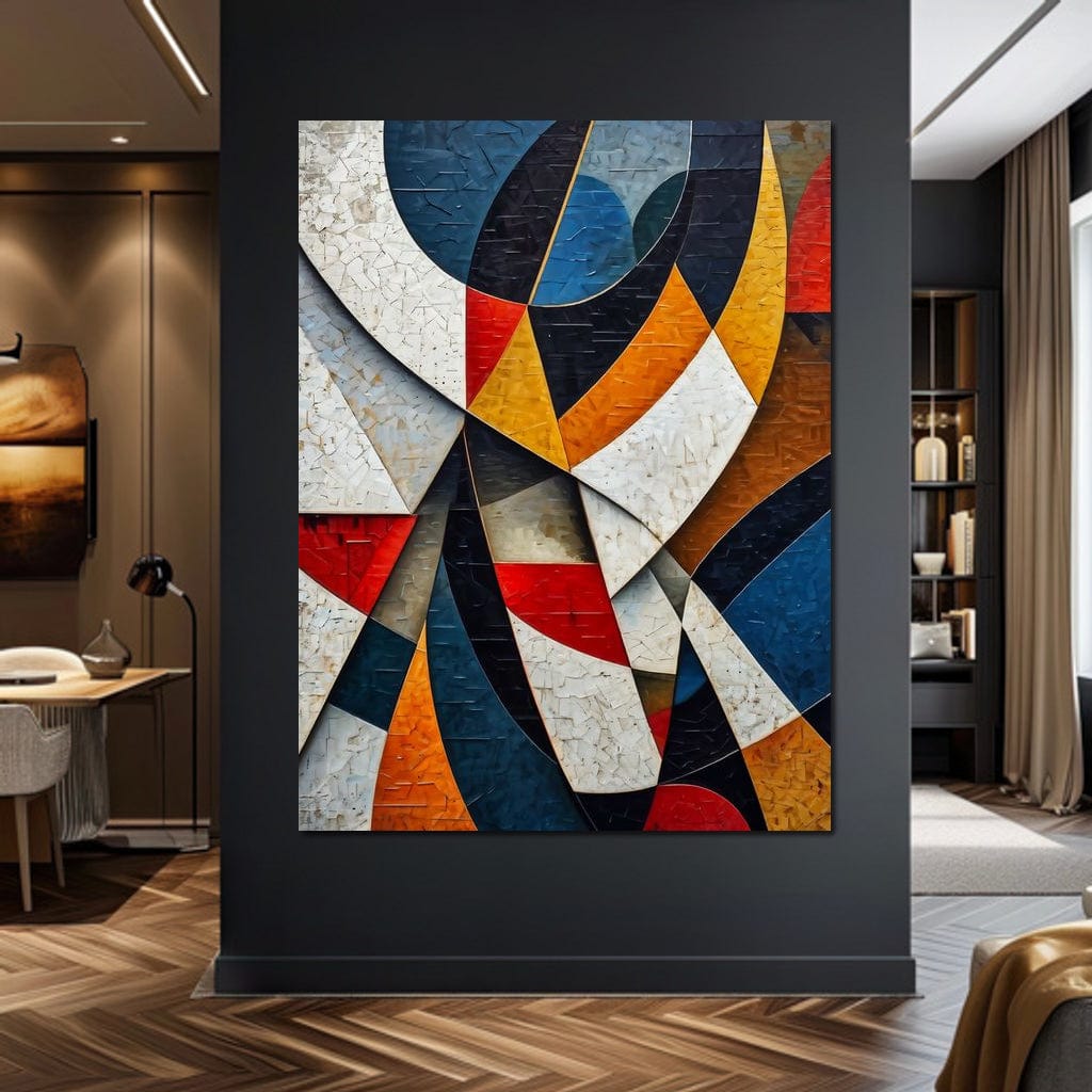 Tablou Canvas Premium, LuxCanva® J1015, Falii de Lumina, Coregrafie, Cromatica, Geometrie, Miscare, Dinamism, Arta, Moderna, Sofisticat, Compozitie, Living, Dormitor