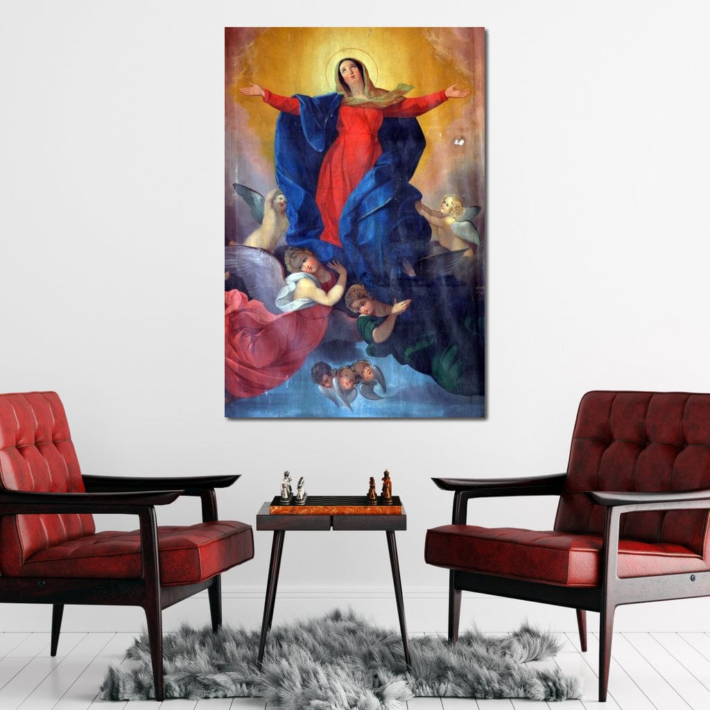 Tablou Canvas Premium LuxCanva® H1021 Armonie Celesta , Ingeri, Fecioara, Inaltare, Divina, Frumusete, Protectie, Speranta, Dans, Living, Dormitor