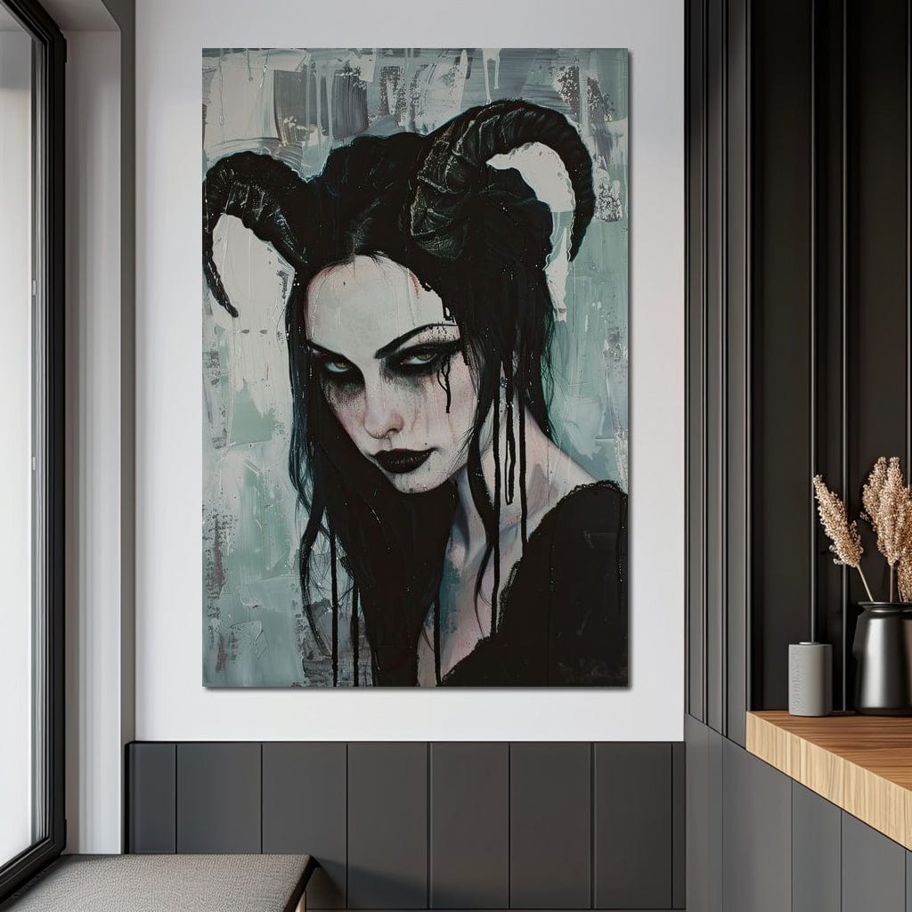 Tablou Canvas Premium, LuxCanva® G1109, Inger Cazut, Umbre, Intunecat, Obscur, Vraja, Maleficient, Gotic, Rebela, Mister, Regina, Living, Dormitor