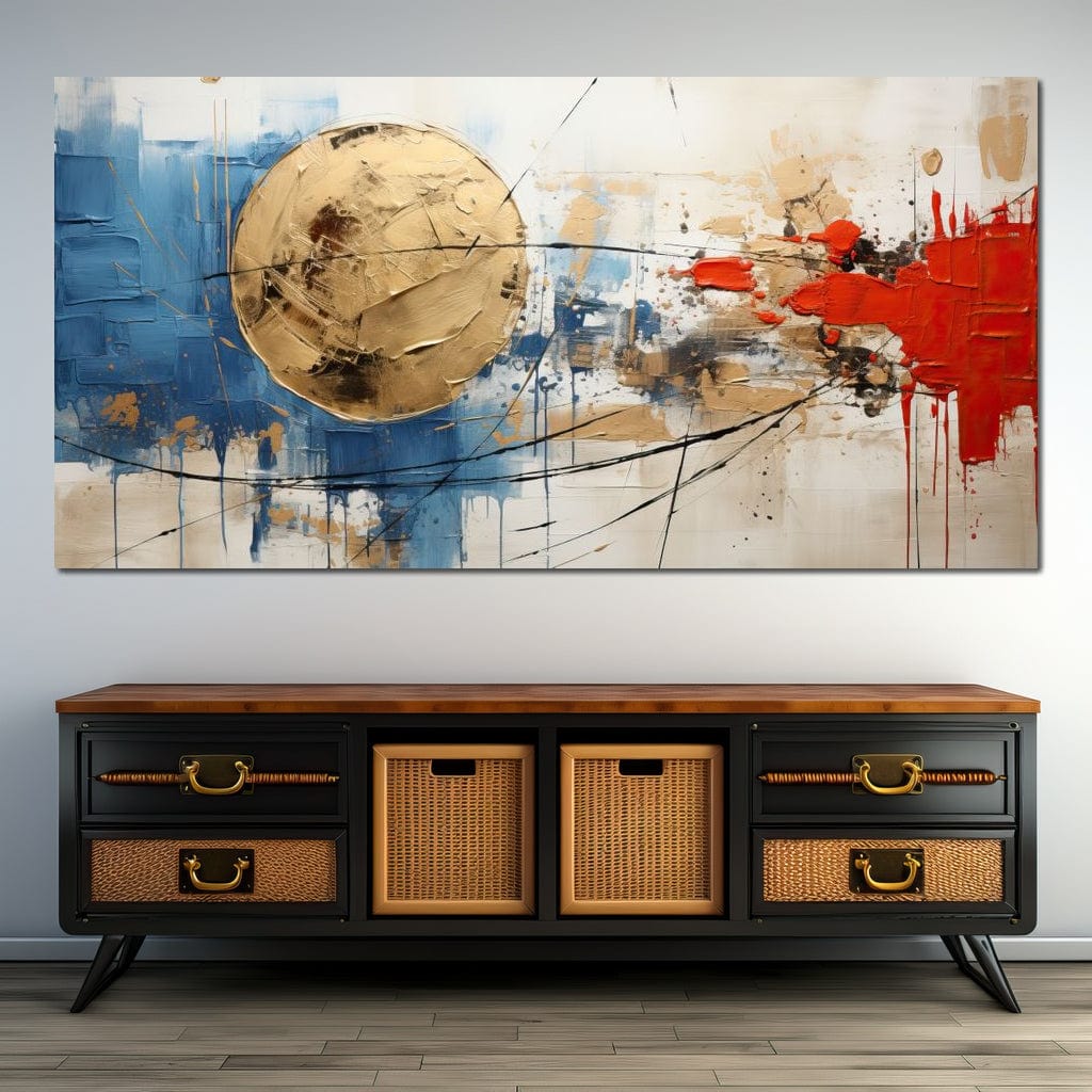 Tablou Canvas Premium, LuxCanva® J1023, Coliziune Cosmica, Univers, Energie, Stele, Nastere, Foc, Lumina, Aura, Orbita, Pasiune, Cer, Scanteie, Living, Dormitor