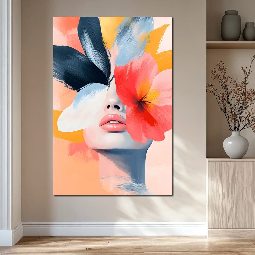Tablou Canvas Premium, LuxCanva® G1174, Respiratia Naturii, Vis, Colorat, Flori, Petale, Vant, Primavara, Acuarela, Expresivitate, Armonie, Feminitate, Salon, Birou, Living, Dormitor