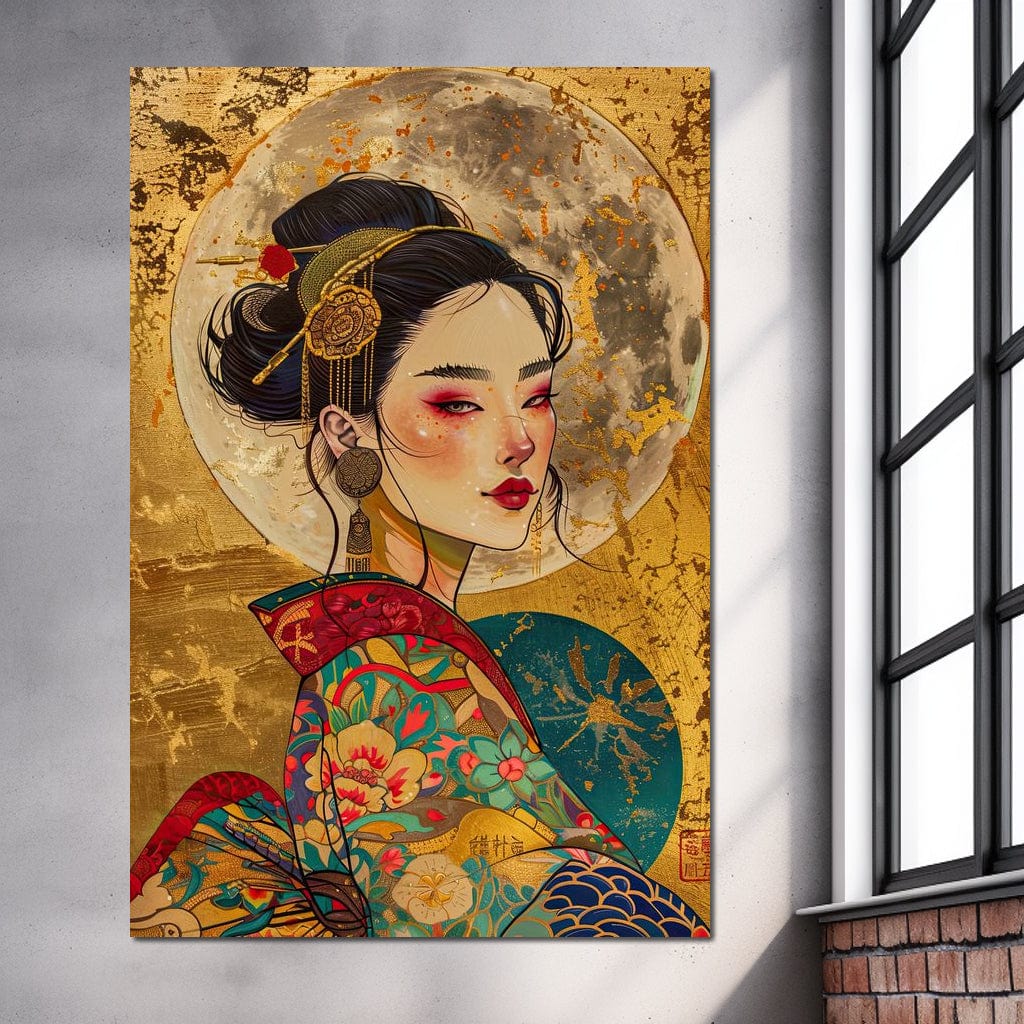 Tablou Canvas Premium LuxCanva® G1059, Misterul Unei Gheise , Japonia, Oriental, Kimono, Detalii, Eleganta, Samurai, Gheisa, Living, Dormitor