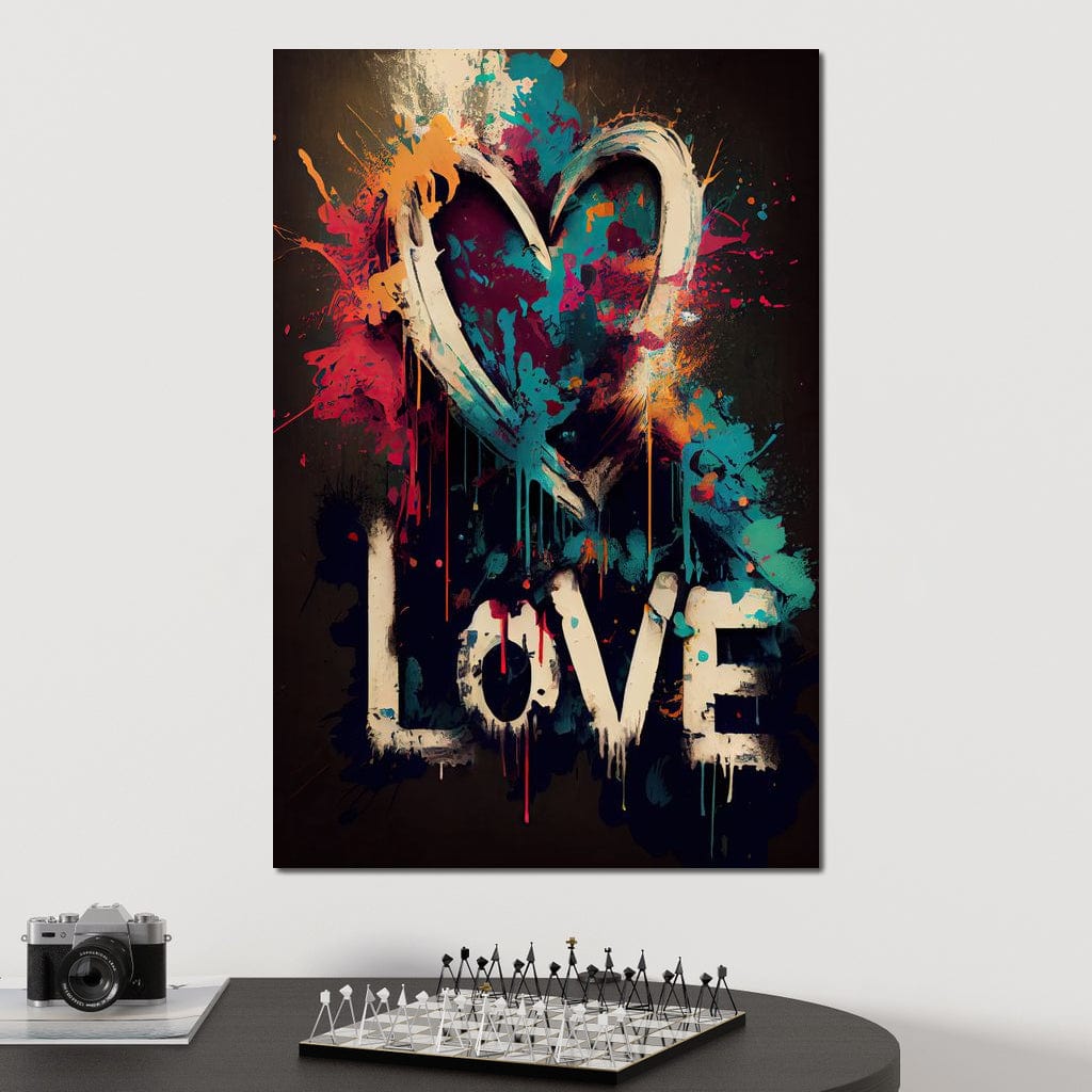 Tablou Canvas Premium LuxCanva® E1000, Explozie de Culoare si Iubire , Culoare, Iubire, Energie, Expresie, Arta, Living Room, Culori vibrante