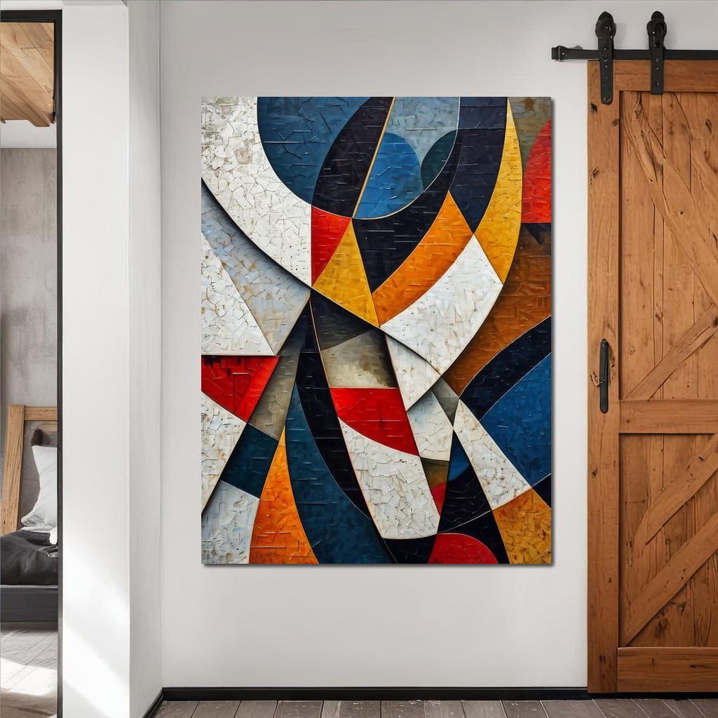 Tablou Canvas Premium, LuxCanva® J1015, Falii de Lumina, Coregrafie, Cromatica, Geometrie, Miscare, Dinamism, Arta, Moderna, Sofisticat, Compozitie, Living, Dormitor