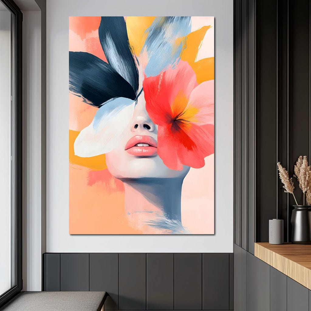 Tablou Canvas Premium, LuxCanva® G1174, Respiratia Naturii, Vis, Colorat, Flori, Petale, Vant, Primavara, Acuarela, Expresivitate, Armonie, Feminitate, Salon, Birou, Living, Dormitor